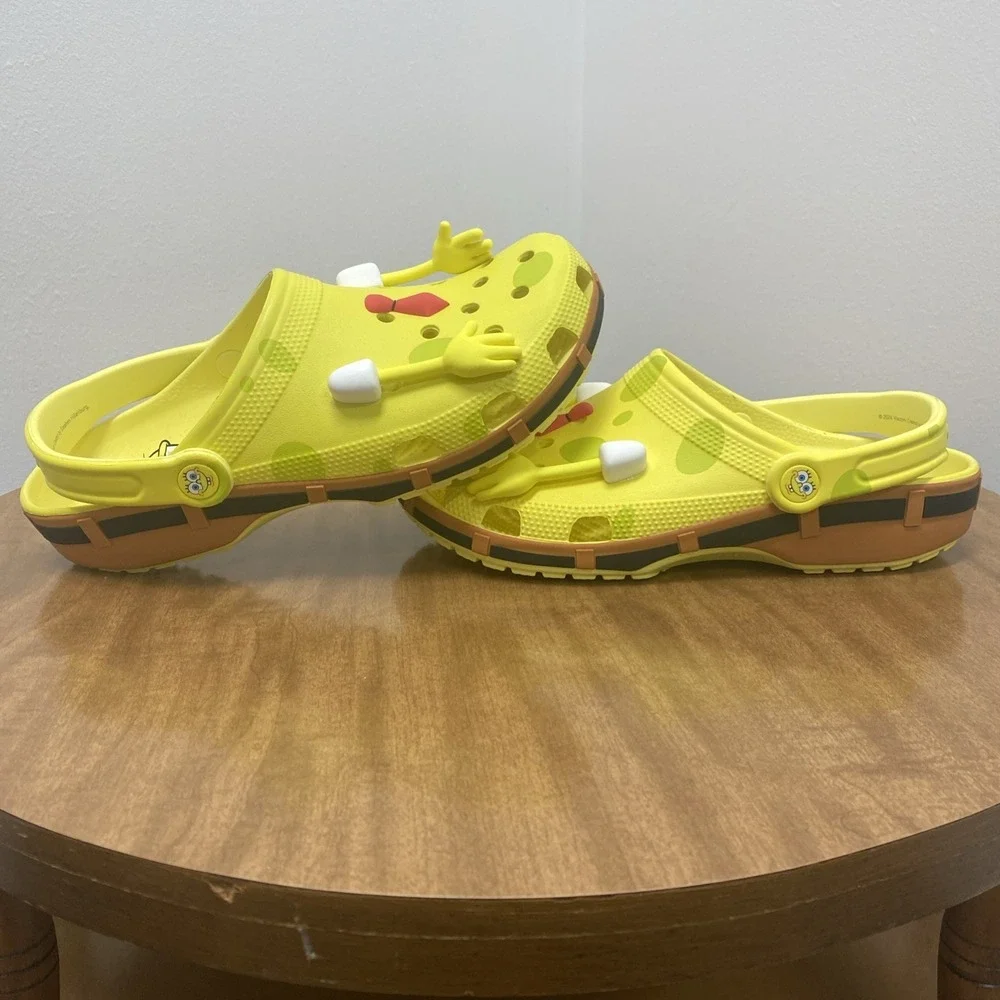 Spongebob Squarepants x Crocs Slides Slip On Casual Yellow‎ Mens8/Womens 10